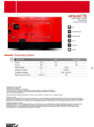 Aggregaat 60 KVA Silent / geluidgedempt
